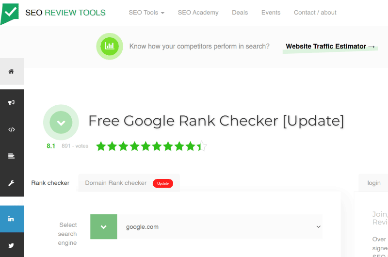 Google Rank Checker SEO Review Tools Mise en avant