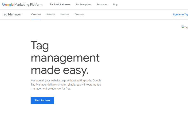Google Tag Manager mise en avant