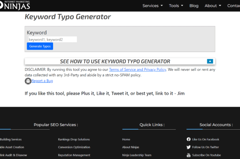 Keyword Typo Generator Mise en avant