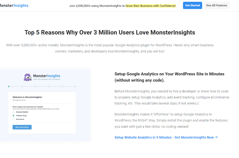 MonsterInsights Outil SEO 3