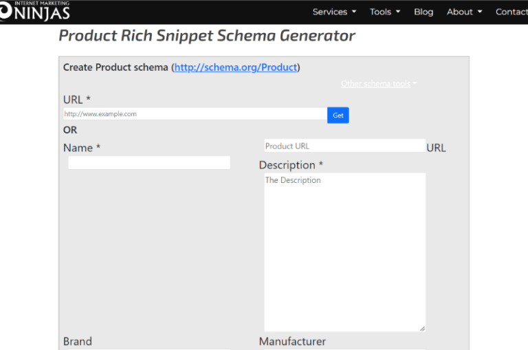 Product Rich Snippet Schema Generator Marketing Ninjas Mise en avant