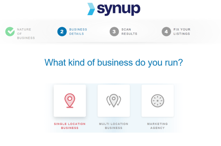 Synup Listing Scan Mise en avant