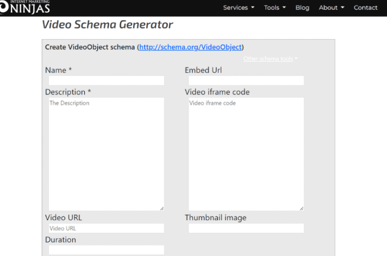 Video Schema Generator Marketing Ninjas Mise en avant