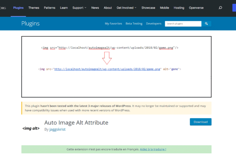 Automatic Image Alt-Attributes Mise en avant