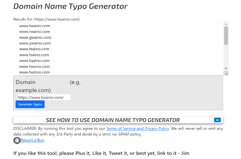 Domain Name Typo Generator Marketing Ninjas Outil SEO 2