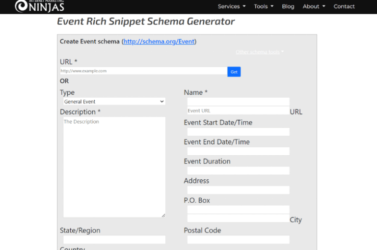 Event Rich Snippet Schema Generator Marketing Ninjas Mise en avant