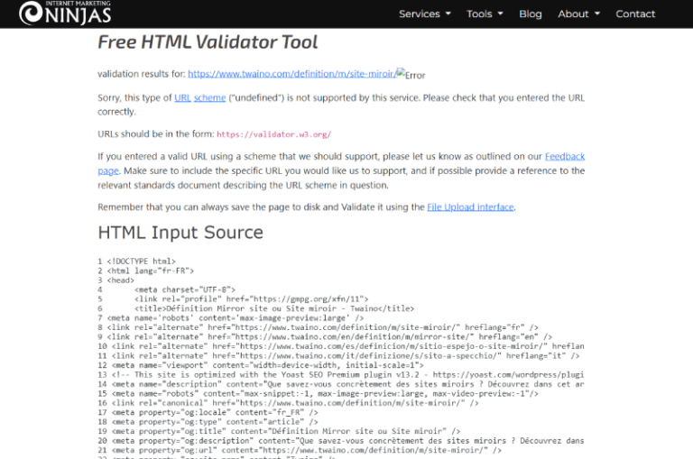 Free HTML Validator Tool Free HTML Validator Tool Outil SEO 2