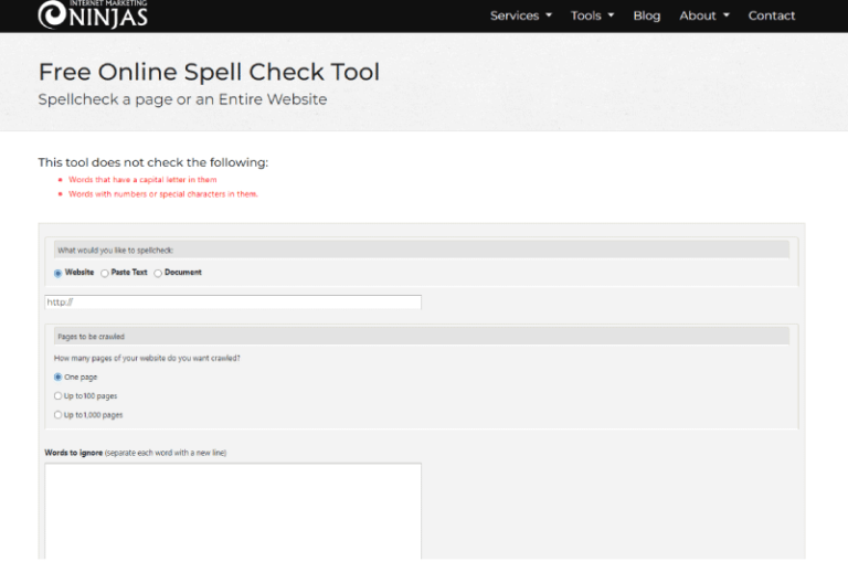 Online Spell Check Tool Marketing Ninjas Mise en avant