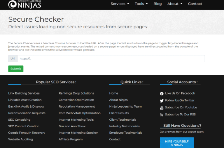 Secure Checker Marketing Ninjas Mise en avant