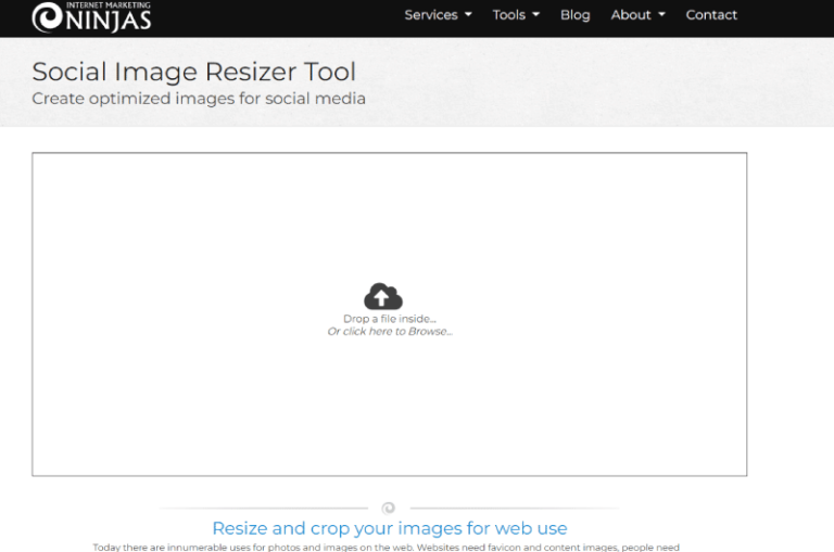 Social Image Resizer Tool Internet Marketing Ninjas Mise en avant