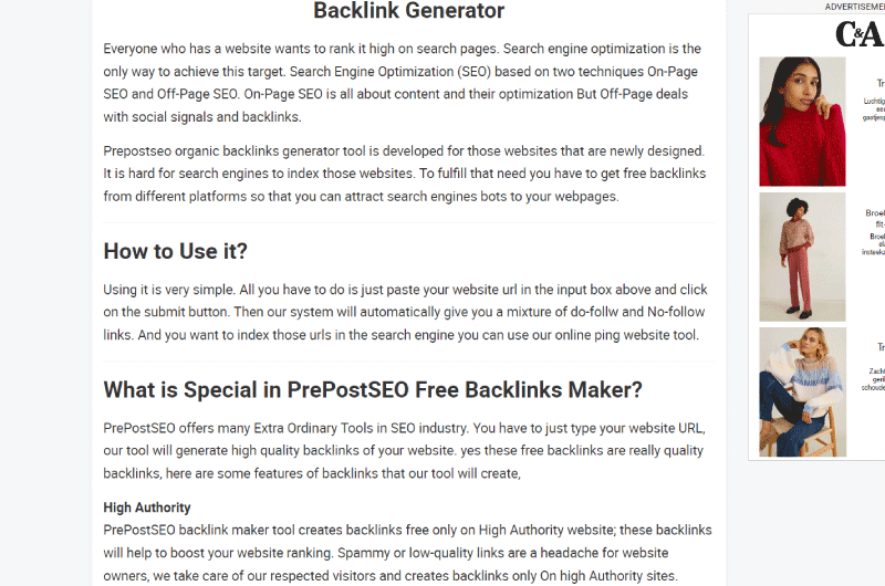 Backlink Generator | Prepost