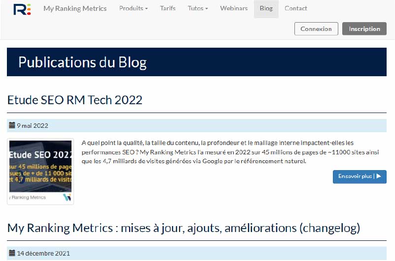 Blog MyRankingMetrics Mise en avant