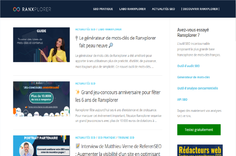 Blog RANXPLORER Mise en avant