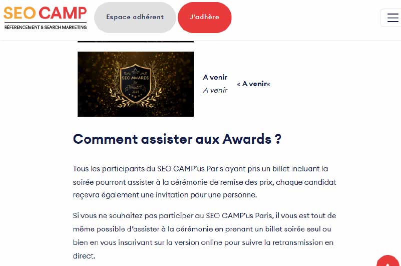 Blog SEO Awards by SEO Camp Ressource 5