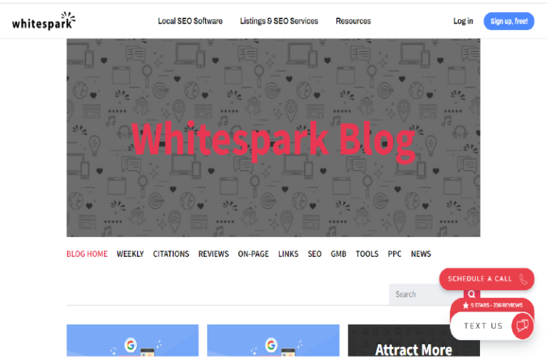 Blog Whitespark Mise en avant