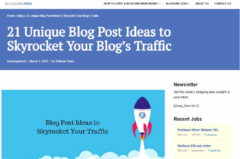 Blog Blogging Pro Ressource 1