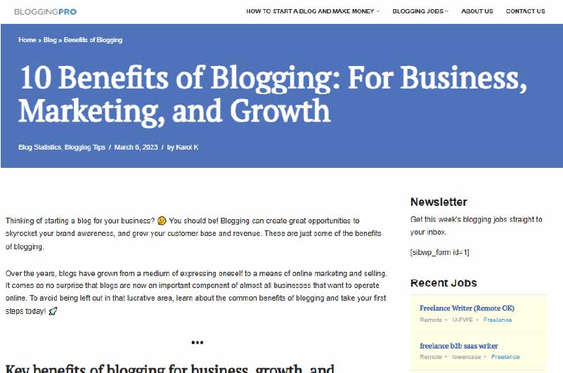 Blog Blogging Pro Ressource 5