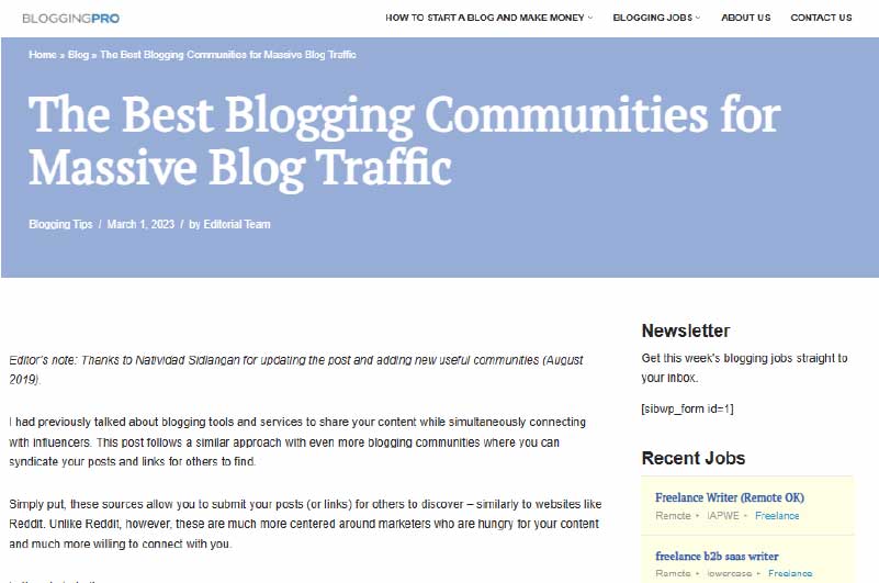 Blog Blogging Pro Ressource 7