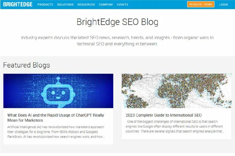 Blog BrightEdge SEO Mise en avant