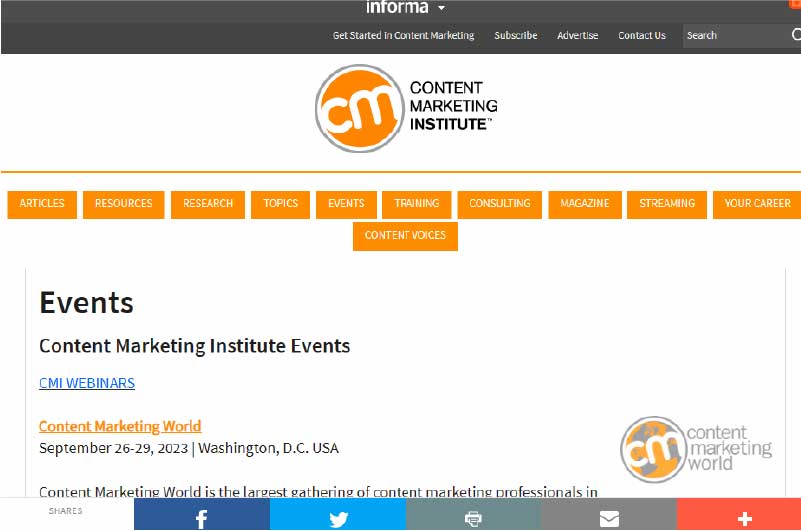 Blog Content Marketing Institute Ressource 5