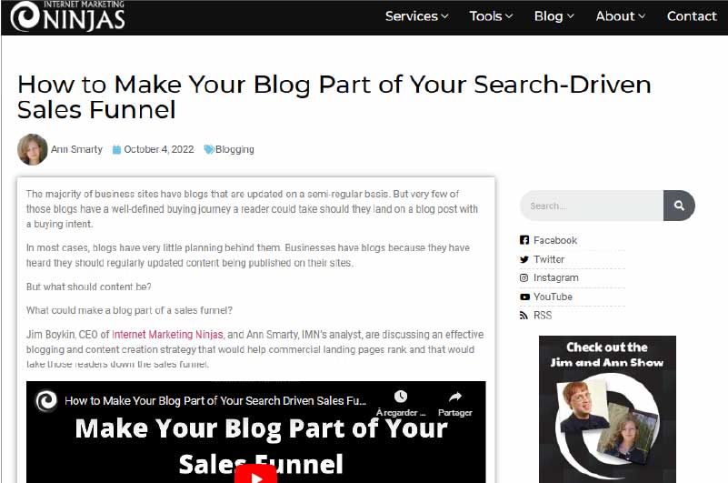 Blog Internet Marketing Ninja Ressource 5