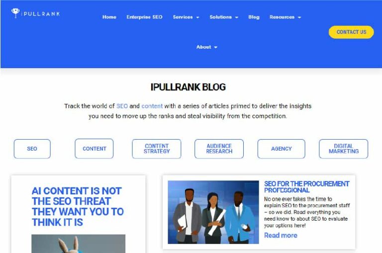 Blog Ipullrank Mise en avant