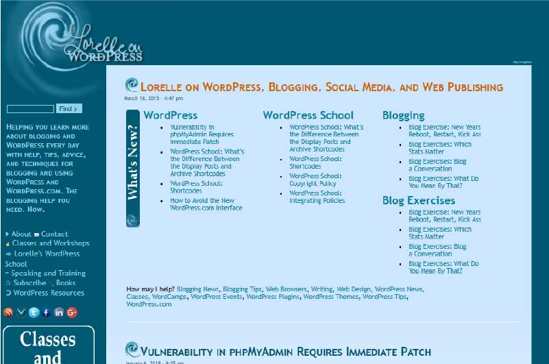 Blog Lorelle Wordpress Mise en avant