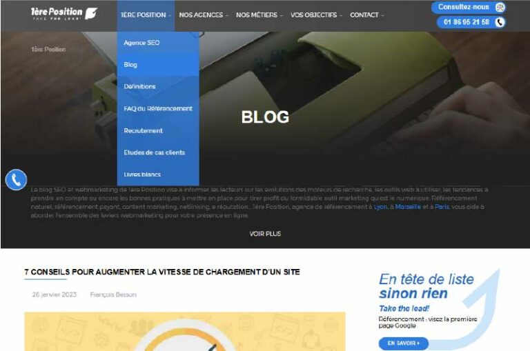 Blog 1ère Position Mise en avant