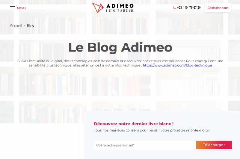 Blog Adimeo Mise en avant