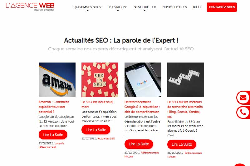 Blog Agence Web Mise en avant