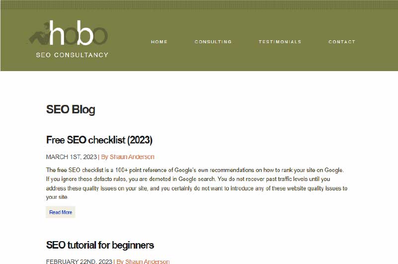 Blog Hobo Web Mise en avant
