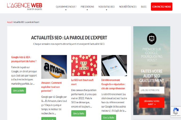 Blog Agenceweb Mise en avant