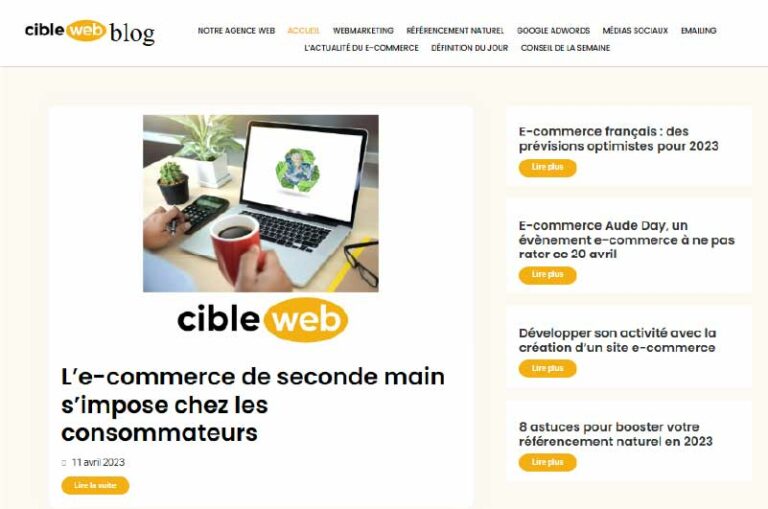 Blog Cible Web Mise en avant