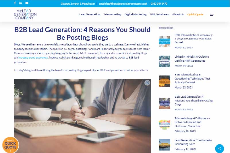 Blog The Lead Generation Company Ressource 1