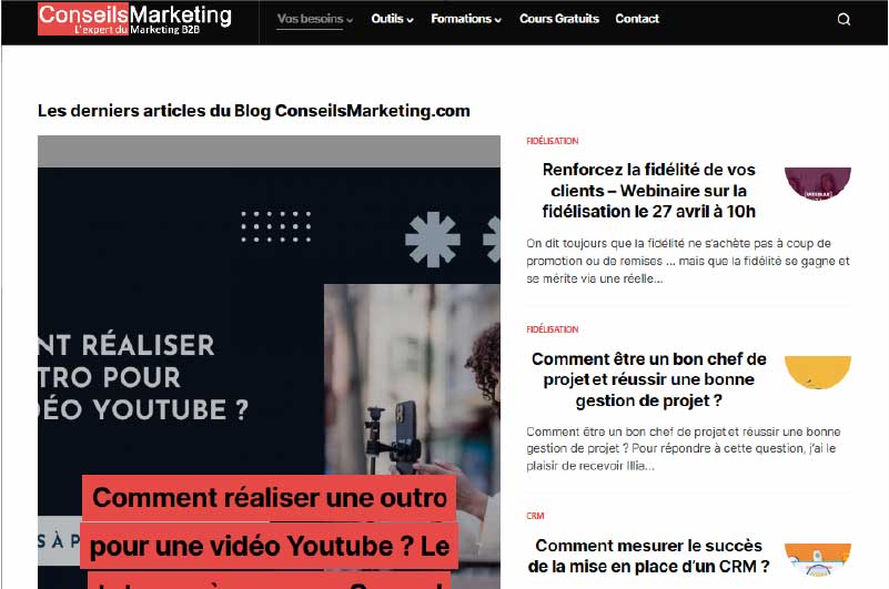 Blog Conseils Marketing Mise en avant