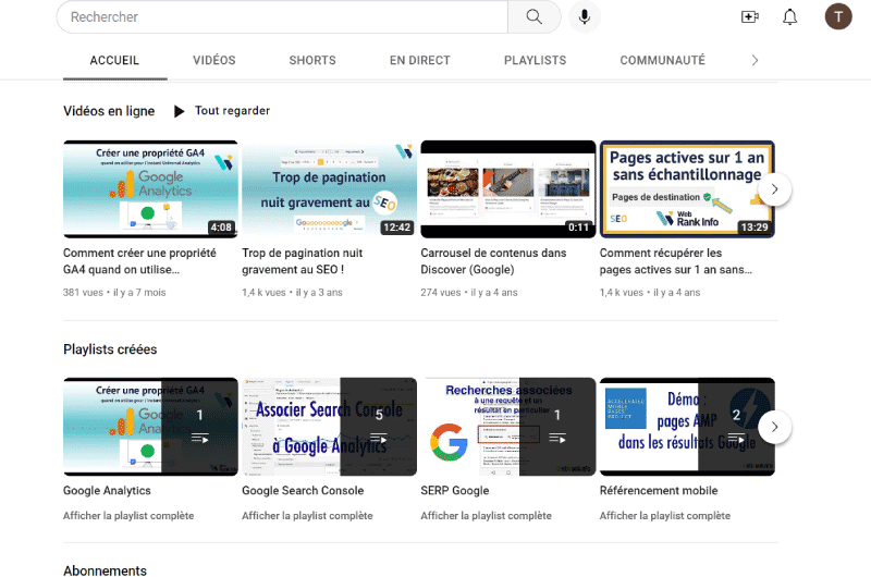 Chaines Youtube Webrankinfo Ressource 1