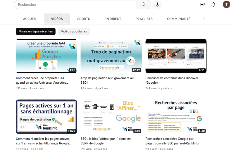 Chaines Youtube Webrankinfo Ressource 2