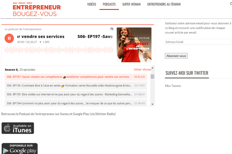 Le Podcast des entrepreneurs Podcast Ressource 3