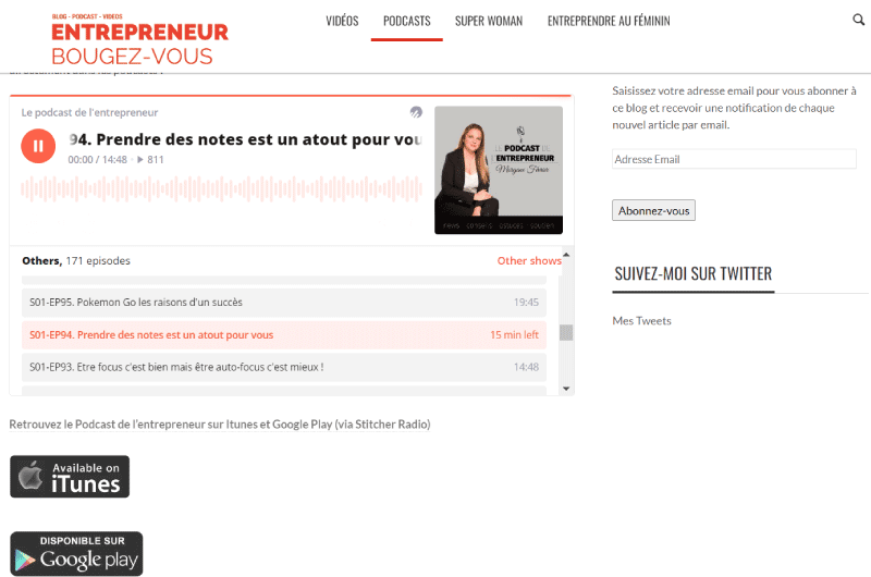 Le Podcast des entrepreneurs Podcast Ressource 9