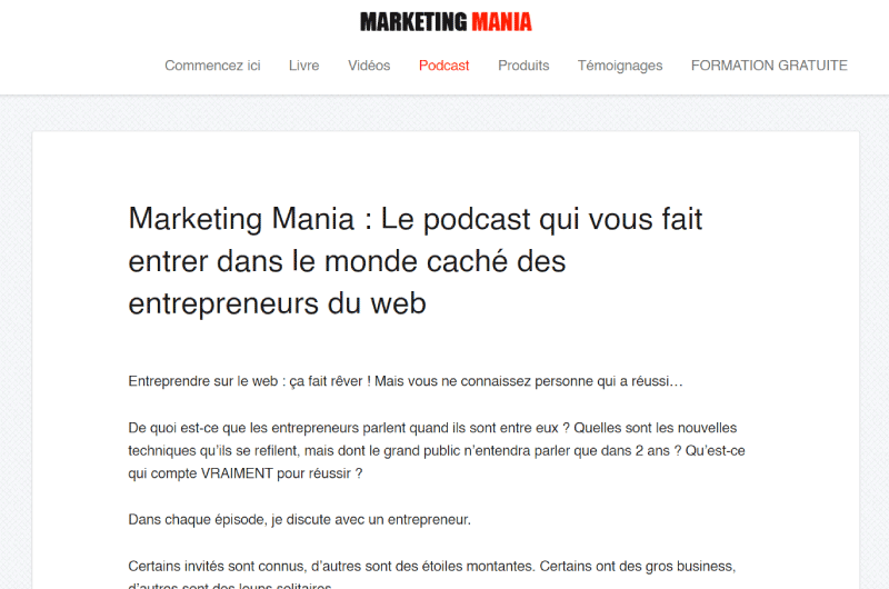 Marketing Mania Podcast Outil SEO 2