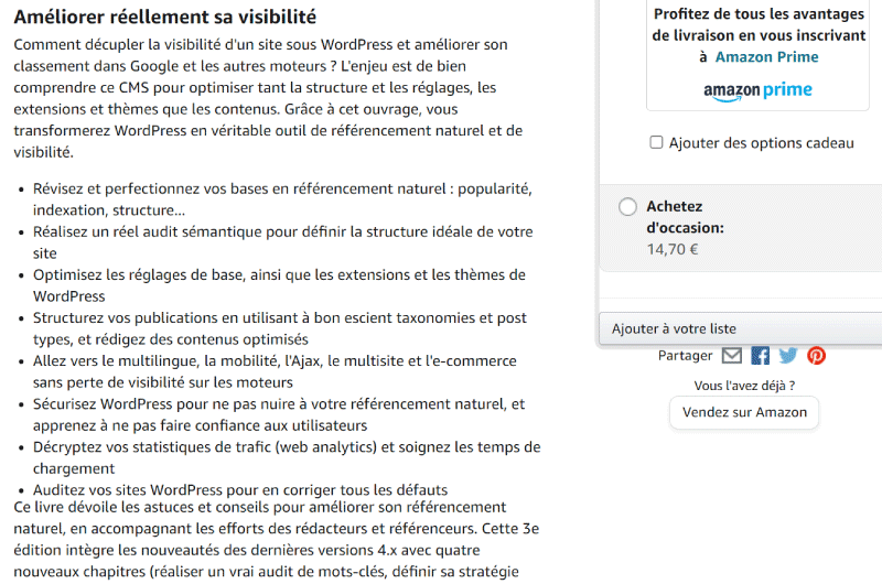 Optimisez son référencement WordPress Amazon Ressource SEO 6