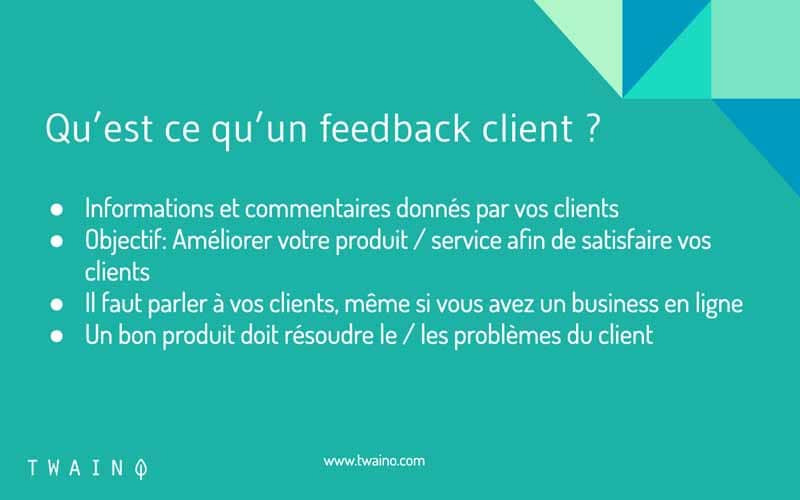 Qu'est ce quun Feebacks clients