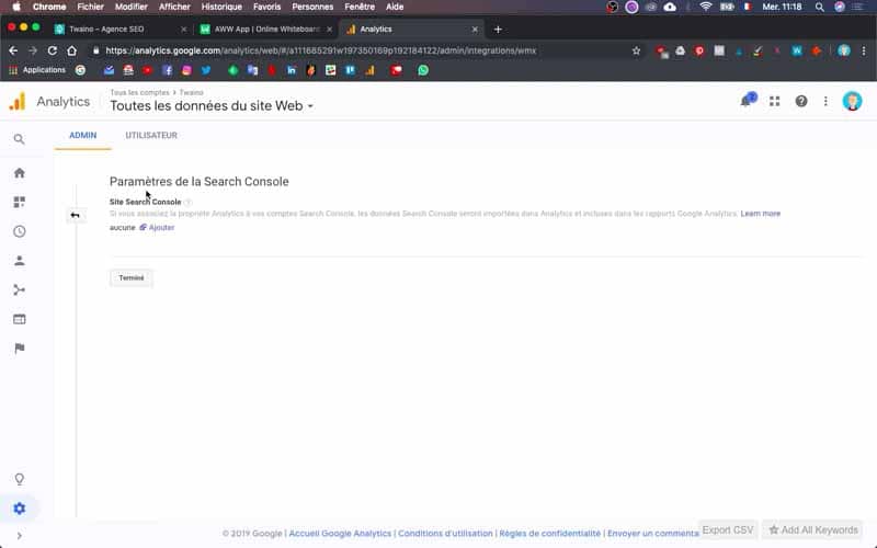 Ajouter un site sur search console