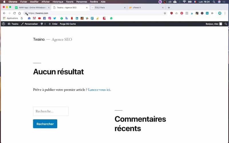 Vérifier sur le site web le https