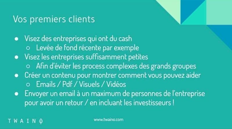 Obtenir vos premiers clients