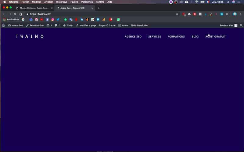 Verification couleur du menu