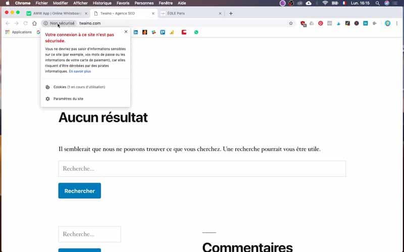 Le site n est pas sécurisé