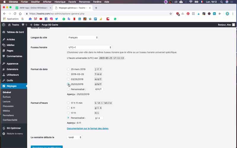 Changer format de date