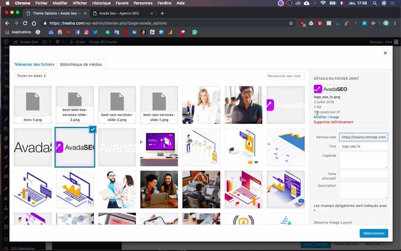 Verificar les tailles des images afin de vous en inspirer