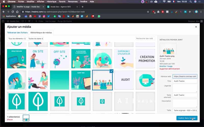 131 Ajout des images dans la partie audit
